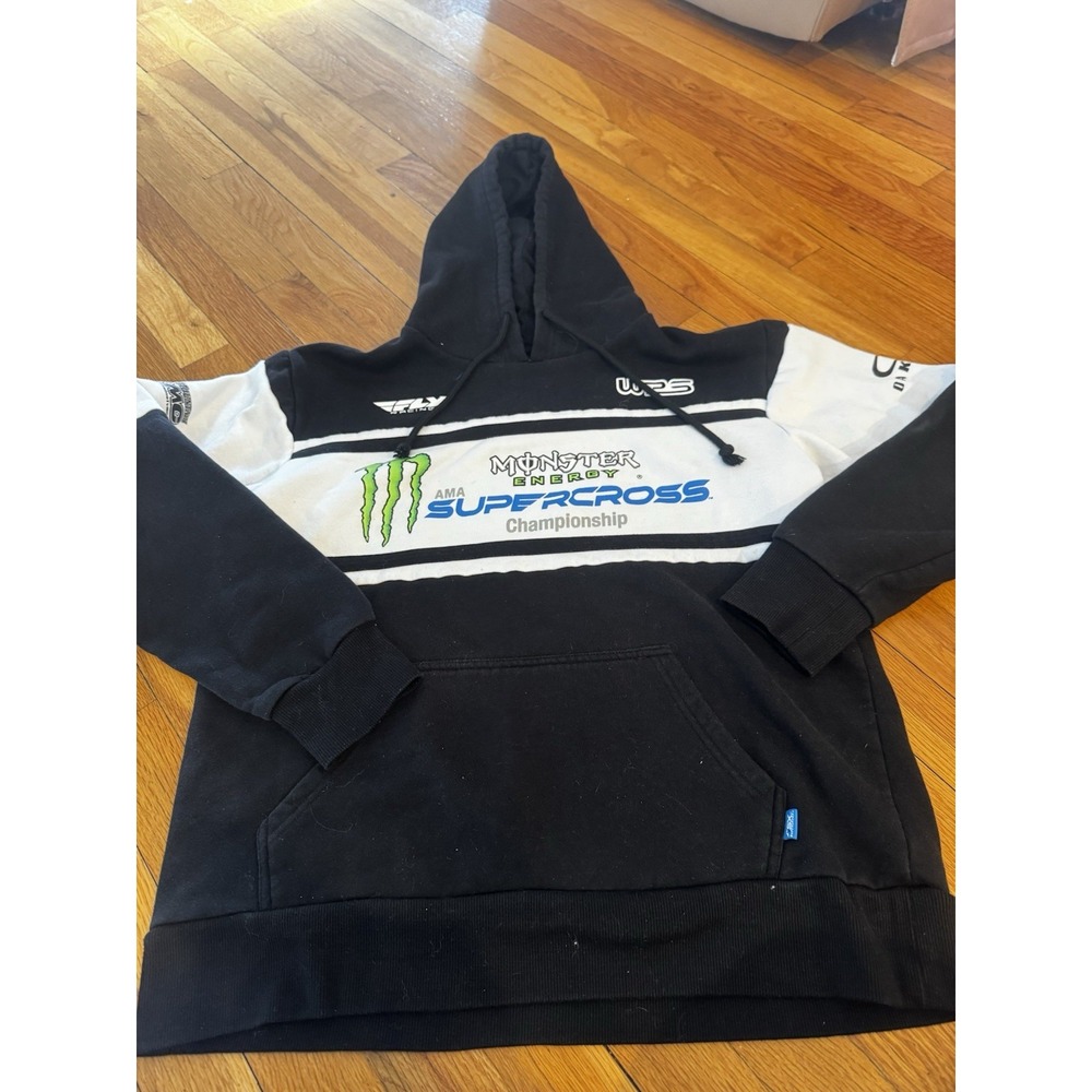 MONSTER ENERGY AMA Supercross Championship Hoodie Women's‎ Sz M Black white